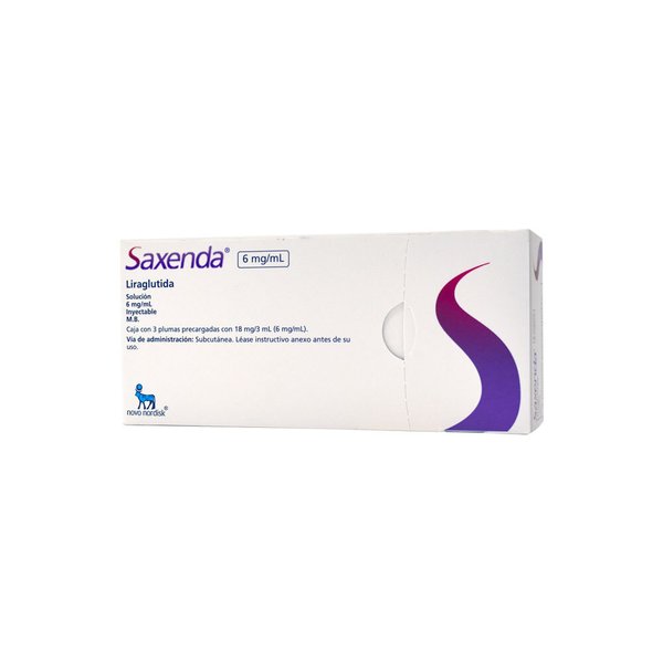 Saxenda Liraglutida 6mg/ml 3 plumas precargadas Novo Nordisk México